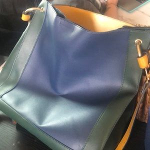 Make An Offer multi color JD Williams snap double strap tote purse 👛